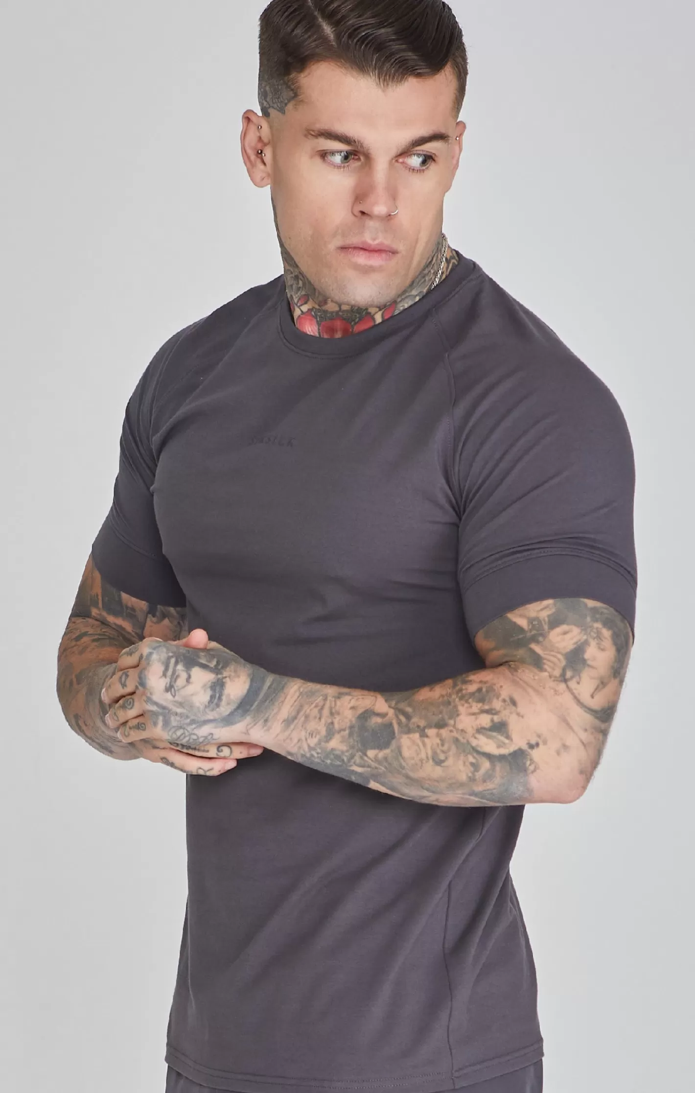 SikSilk T-shirts^Grey Smart T-Shirt