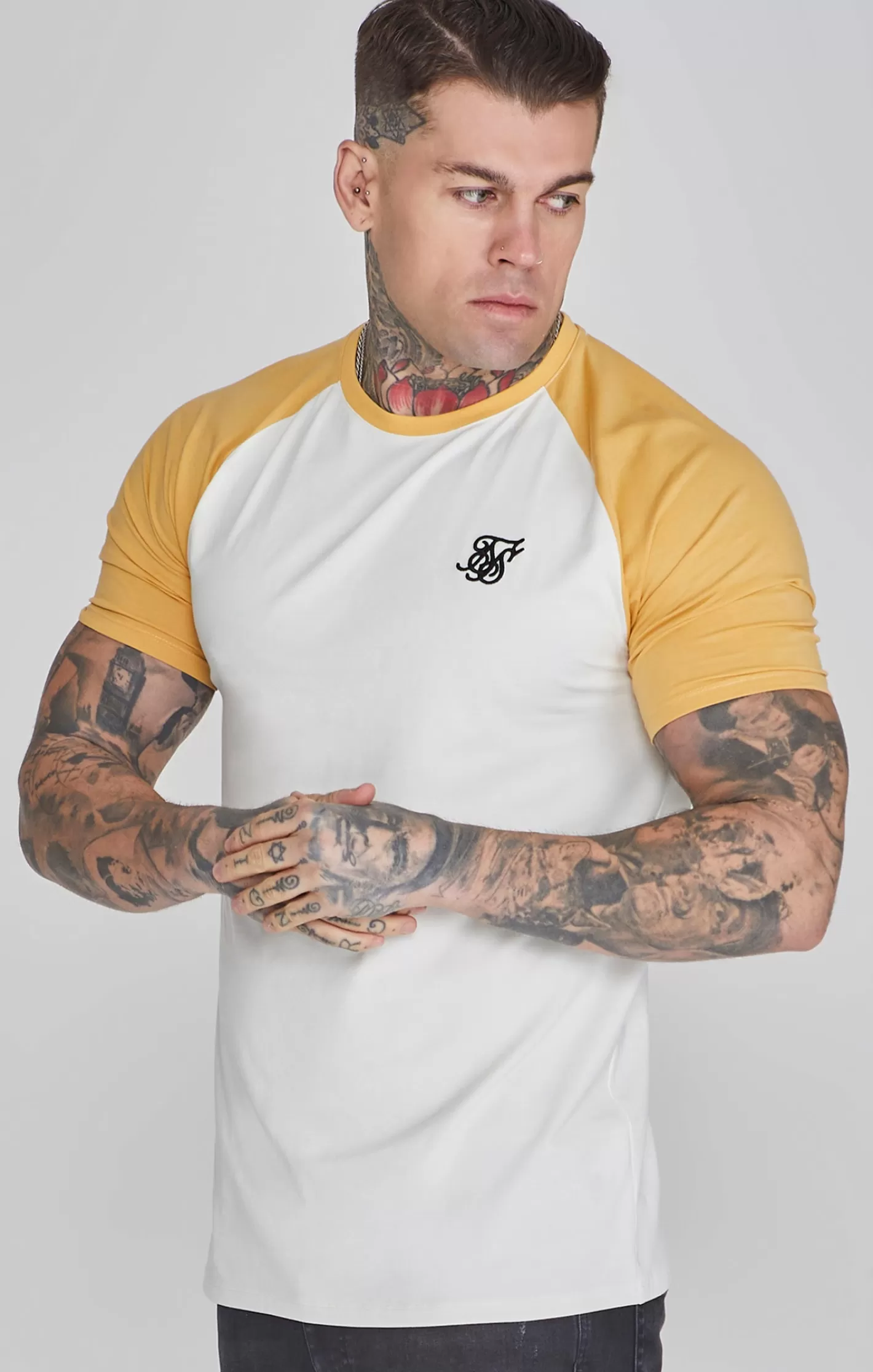 SikSilk T-shirts^Yellow Raglan T-Shirt