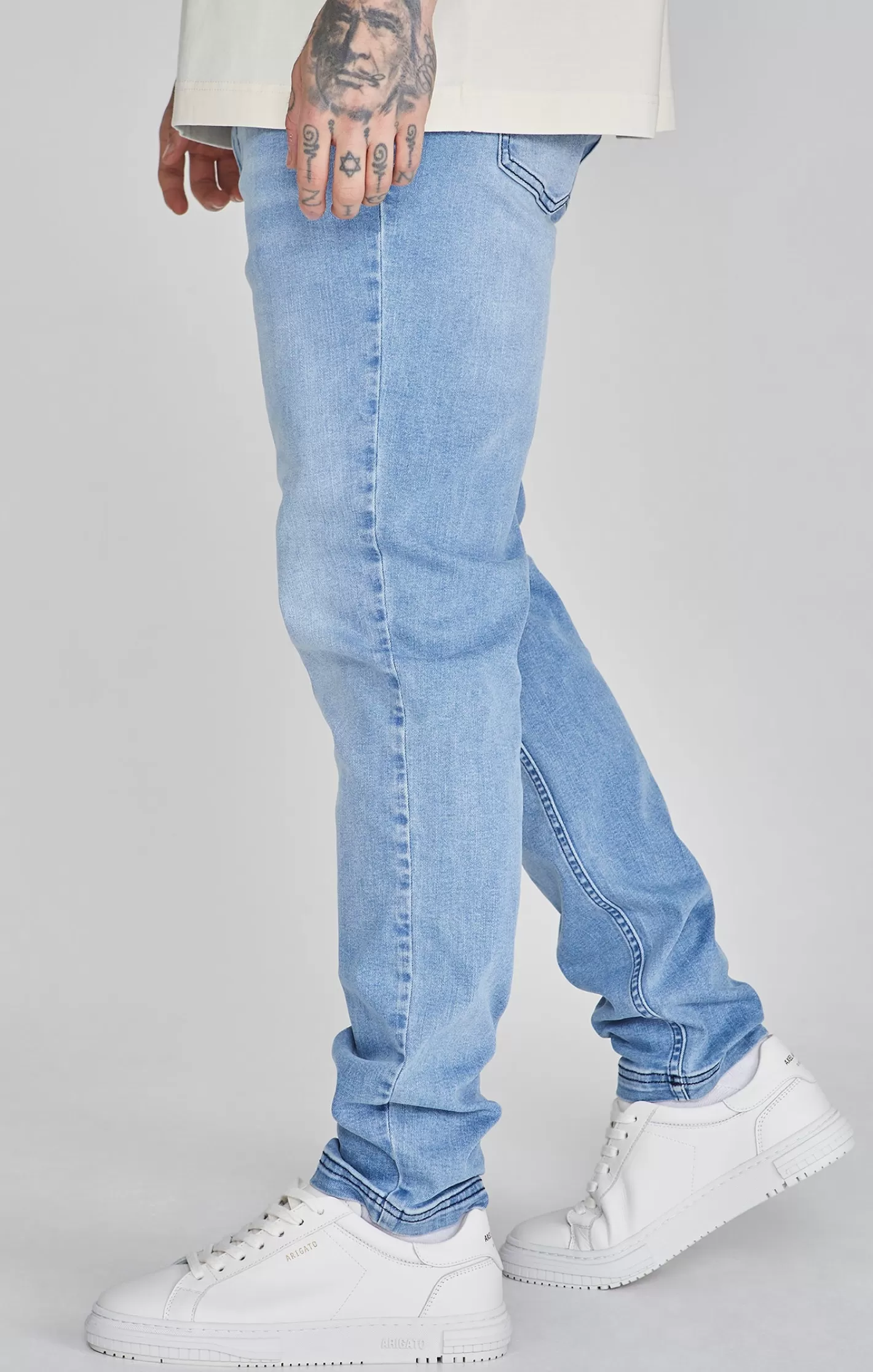 SikSilk Jeans^Blue Drop Crotch Jeans