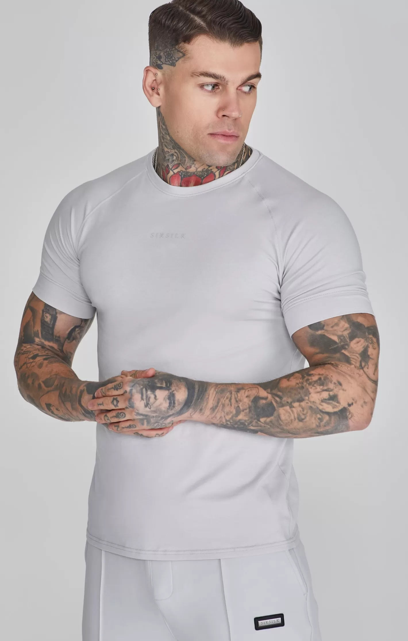 SikSilk T-shirts^Grey Smart T-Shirt