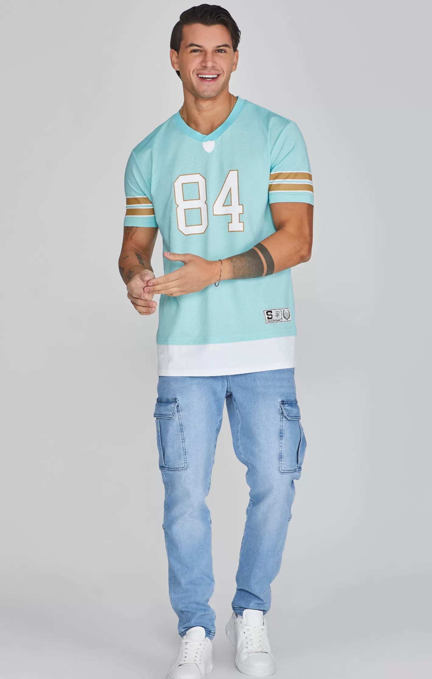 SikSilk Jeans^Blue Cargo Jeans